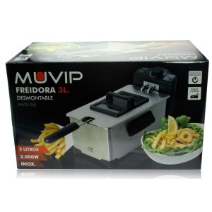 FREIDORA 3 LITROS INOXIDABLE 2000W...