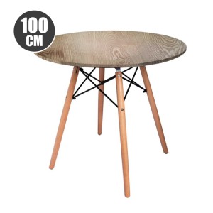 MESA REDONDA DESIGN D400 100CM ROBLE...