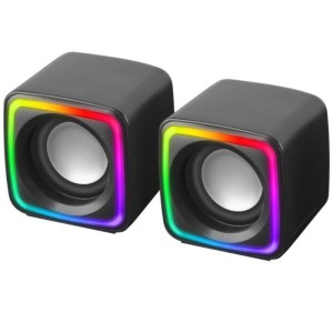 ALTAVOCES PC 2.0 8W RGB NEGROS MSCUBE...