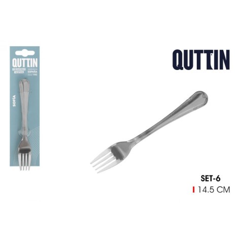 SET 6 TENEDORES POSTRE 1.5MM QUTTIN