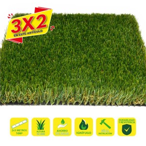 CESPED ARTIFICIAL 2X5 METROS 40MM SERIE ALPINO SUPERIOR SUNGARDEN (3 X 2)