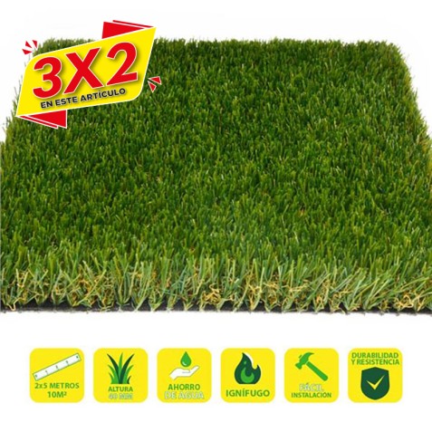 CESPED ARTIFICIAL 2X5 METROS 40MM...