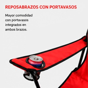 SILLA DOBLE PLEGABLE DE CAMPING CON...