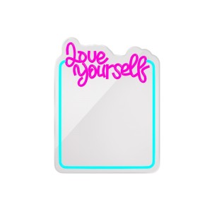 ESPEJO DECORATIVO CON NEON LED LOVE...