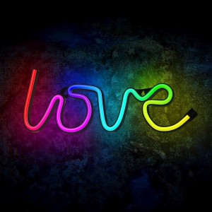 LAMPARA DECORATIVA NEON LED LOVE FOREVER