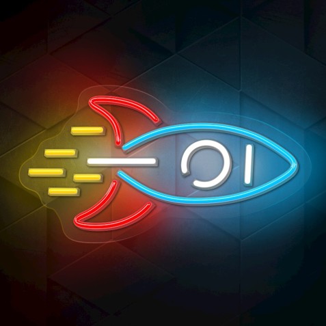 LAMPARA DECORATIVA NEON LED ROCKET...
