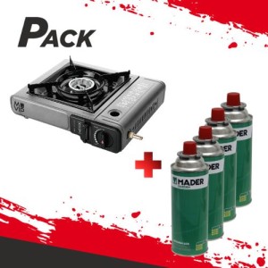 PACK COCINA GAS PORTATIL DOBLE MUVIP...