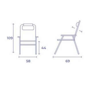 SILLA PLEGABLE 5 POSICIONES ALUMINIO...