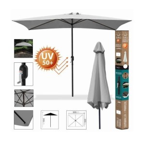 SOMBRILLA JARDIN 3X2 METROS UV50+ GRIS