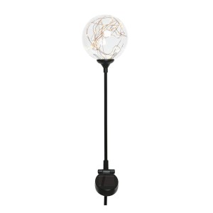 ESTACA SOLAR DE CRISTAL CON MICROLED BLANCO CALIDO Ø12X74CM - 30L