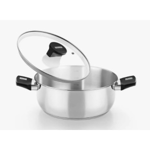 CACEROLA ACERO INOX CON TAPA VIDRIO...